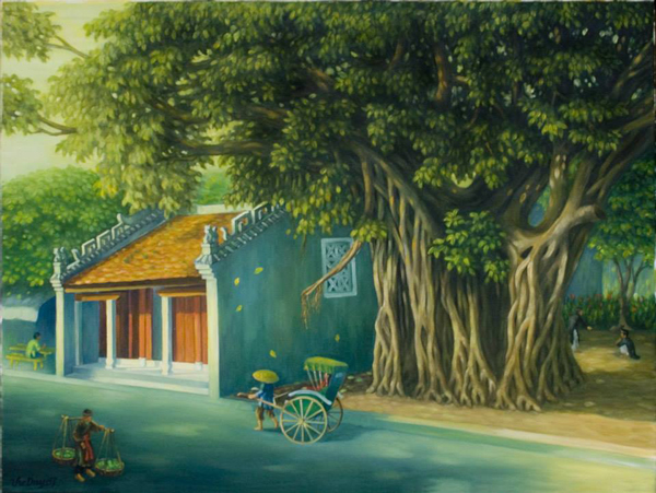 Đền Bà Kiệu - Ba Kieu Temple 1. ba kieu temple oil on canva 80x100cm