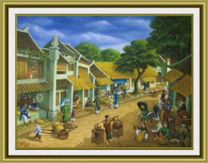 5. hang bac street oil on canvas 60x80cm vendu
