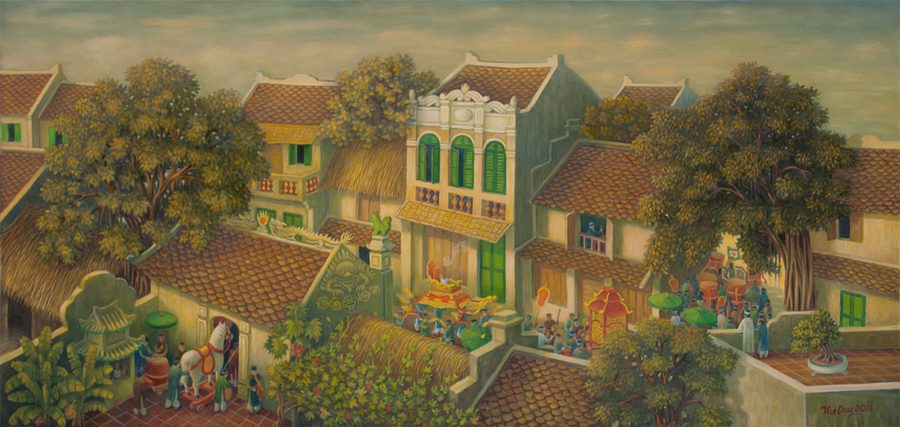 Đám rước trong phố